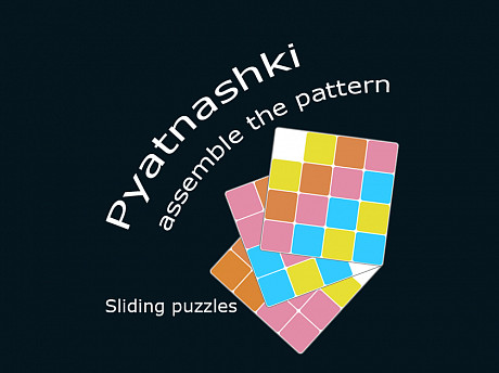 Posuvné puzzle. Pjatnashki. Získejte vzor